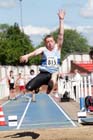 Robert Longstaff (Middlesbrough Mandale) winner of the long jump at the North Eastern Champs, Gateshead.